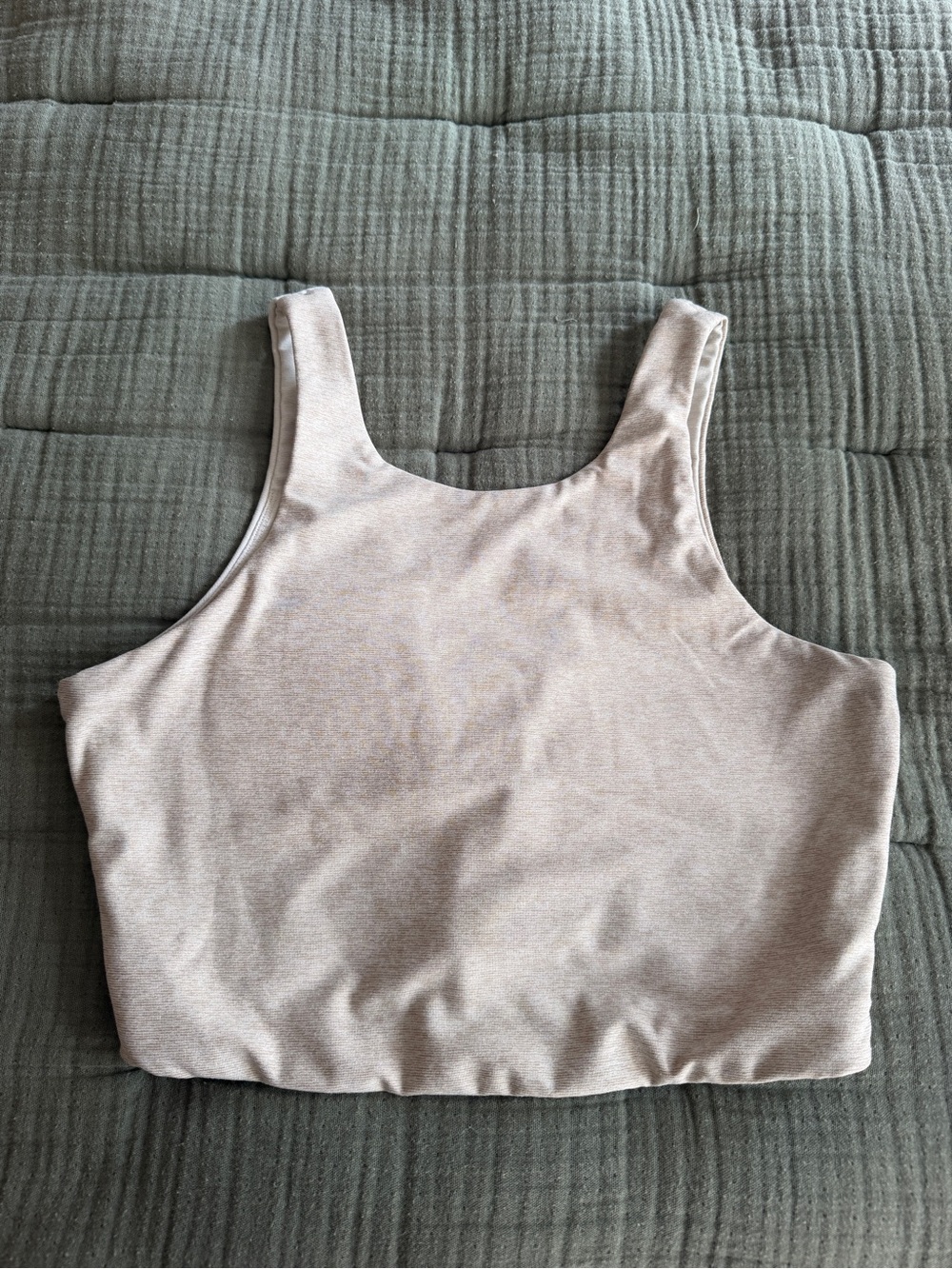 Outdoor Voices Light Beige Cropped workout tank. Size M